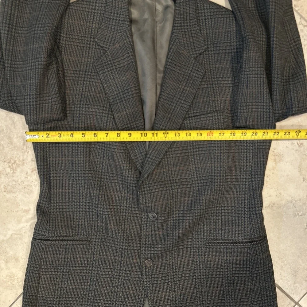 Brooks Brothers Blazer Mens 42R Brown Plaid 2 Button Wool Sports Coat Preppy USA